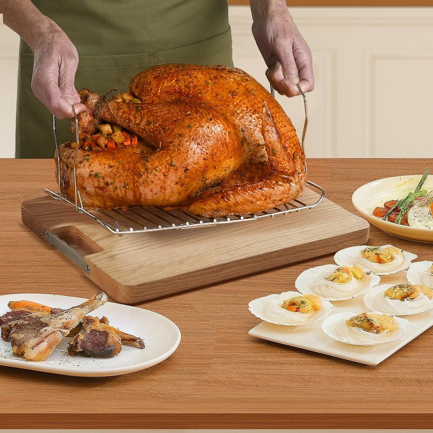 Superjoe 26 Quart Roaster Oven with Self-Basting Lid, Electric Turkey Roaster with Thaw & Warm Function, Adjustable Temperature Roaster With Removable Pan & Rack, Stainless Steel, Black