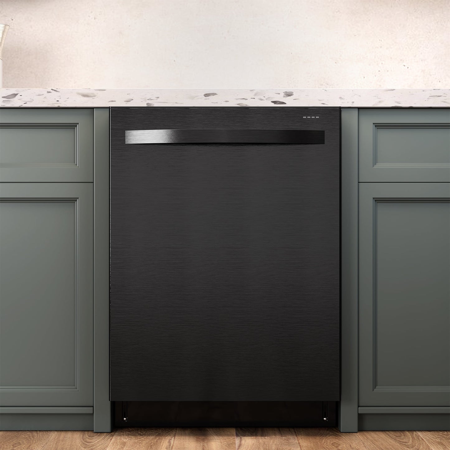 Sunvivi 24" Built-in Dishwasher, Stainless Steel Dish Washer Machine with Large 14-16 Place Settings, 8 Wash Cycles, Energy Star, Black