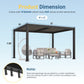 Heynemo 10'x12' Adjustable Louvered Pergola, Metal Hardtop Pergola with Adjustable Roof, Heavy-Duty Outdoor Pergola for Patio, Deck, Garden, Yard, Black