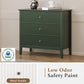 Heynemo Green 3 Drawer Dresser, Painted 30 Inch Tall Wood Nightstand with Storage, Wide Modern Chest of Drawers with Ball Bearing Slide for Bedroom Hallway Living Room Entryway Office