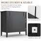 32" Black Fluted Dresser Nightstand, Wide Modern 3 Drawer Wooden Chest, Large Painted Storage Cabinet, for Bedroom, Closet, Hallway, Entryway