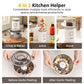 Sunvivi 350W Food Processor and Chopper Combo, 4-in-1 Blender for Meat, Vegetables, Coffee Grinding, Juicing & Garlic Peeling