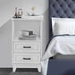 RoyalCraft White Nightstand Set of 2, Wood X-Design Tall Nightstand with 2 Drawers, Modern Side Tables with Storage, Bedside End Tables for Bedroom, Living Room