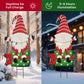 Heynemo Solar Christmas Gnome Yard Stake, Lighted Metal Holiday Garden Decoration, Waterproof Lawn & Pathway Ornament, Snowflake Style