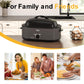 Sunvivi Roaster Oven with Self-Basting Lid,18 Quart Electric Roaster with Removable Pan & Rack,150-450¡ãF Full-Range Temperature Control with Defrost/Warm Function,Stainless Steel,Grey