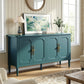 CozyHome Storage Cabinet with 4 Doors and Adjustable Shelves