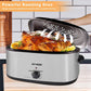 Superjoe 20 Quart Electric Roaster Oven with Self-Basting Lid & Removable Pan,Stainless Steel,Sliver,1 PCS