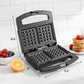 Heynemo Electric Belgian Waffle Maker, 2 Slices Waffle Iron, Nonstick Plates, Indicator Light, Cool Touch Handle, Vertical Storage, Easy to Clean, Silver