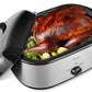 Sunvivi 20 Quart Electric Roaster with Removable Pan, Electric Turkey Roaster Oven with Self-Basting Lid, Roasting Oven with Cool-Touch Handles, Silver