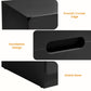 Heynemo Handless Nightstand with 2 Drawers, Modern End Table for Bedroom, Living Room, Hallway, Black