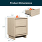 Heynemo 2-Drawer Dresser, Modern Wood Design with Clean Edges, Versatile Storage for Bedroom, Living Room, Office, and Entryway, Beige