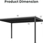 12'x16' Adjustable Louvered Pergola, Heavy-Duty Aluminum Outdoor Pergola, Metal Hardtop Pergola with Adjustable Roof for Patio, Deck, Garden, Yard, Black