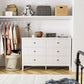 RoyalCraft Revamp 6-Drawer Double Dresser, White Wooden Storage Cabinet for Bedroom