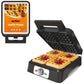Heynemo Electric Waffle Maker 4 Slices, Stainless Steel Waffle Iron with Adjustable Heat, Nonstick Coating & Cool Touch Handle-1