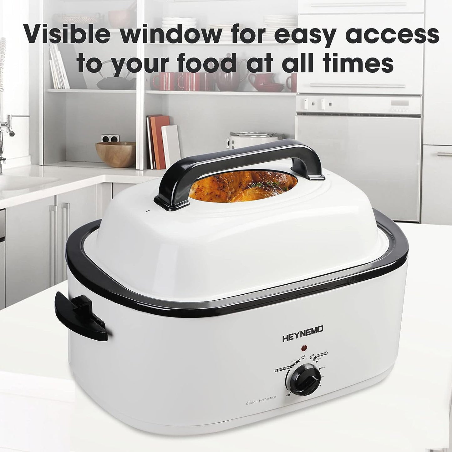 Superjoe Electric Roaster Oven 1450W 26 qt Electric Rotisserie and Roaster