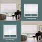 Superjoe 73W X 72"H Dual Layer Zebra Roller Shades Cordless Blinds for Windows, Sheer or Privacy, White