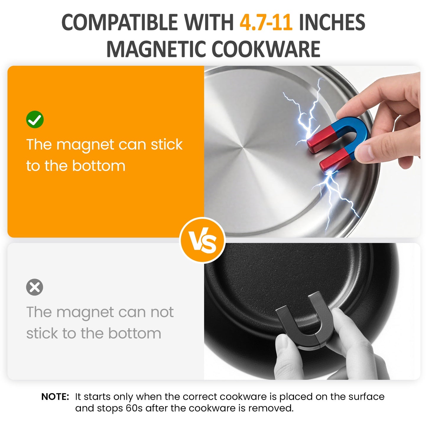 Sunvivi 1800W Portable Induction Cooktop, Commercial-Grade Electric Countertop Burner with Timer, Induction Hot Plate with LED Screen, 10 Power(100W-1800W), 14 Temp Setting(140¡ãF-536¡ãF),Black