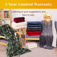 Superjoe Electric Throw Heated Blanket, Double-Layer Flannel, 4 Heat Settings and Auto-off, 60" x 50", Red Plaid