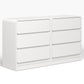 Heynemo Modern 3-Drawer Storage Dresser Set of 2 for Home and Office, White