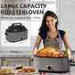 Superjoe Roaster Oven 28 Quart, Electric Roaster Oven with Visible & Self-Basting Lid, Turkey Roaster Oven with Removable Pan & Rack, Variable Temperature Control, Stainless Steel, Grey