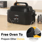 Superjoe 22 QT Electric Roaster Oven, with Self-Basting Lid, Stainless Steel Roaster Pan, Black