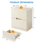 May in Color 2-Drawer Nightstand, Handless Bedside Table for Bedroom, Living Room, Hallway, Beige