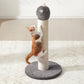 HEYNEMO 22" Cat Scratching Post, Sisal Cat Scratcher with Interactive Hanging Toy, Monster Scratch Pole for Indoor Cats, Cute Cat Scratch Post for Kittens & Large Cats, Blue