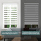 Royalcraft Cordless Zebra Blinds for Windows, Layer Zebra Roller Shades Blinds for Windows, Sheer or Privacy Light Control, Day and Night Window Shades for Living Rome, Office