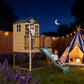 Heynemo All-in-One Backyard Playset for Kids 3-10: 9-in-1 Wooden Playhouse with Slide, Sandbox & Pretend Kitchen for Imaginative Outdoor Fun