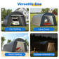 Heynemo 12' x 25' Portable Metal Carport with 4 Bags, Weatherproof PE Cover, Outdoor Car Canopy Tent with 2 Roll-up Doors, Outside Dome Storage Shelter Shed for Cars, Truck, Garden Tools