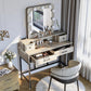 Royalcraft Makeup Vanity Table Set with Sliding Lighted Mirror