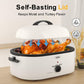 SUNVIVI Electric Roaster Oven With Self-Basting Lid - 20 Qt, Removable Pan, White