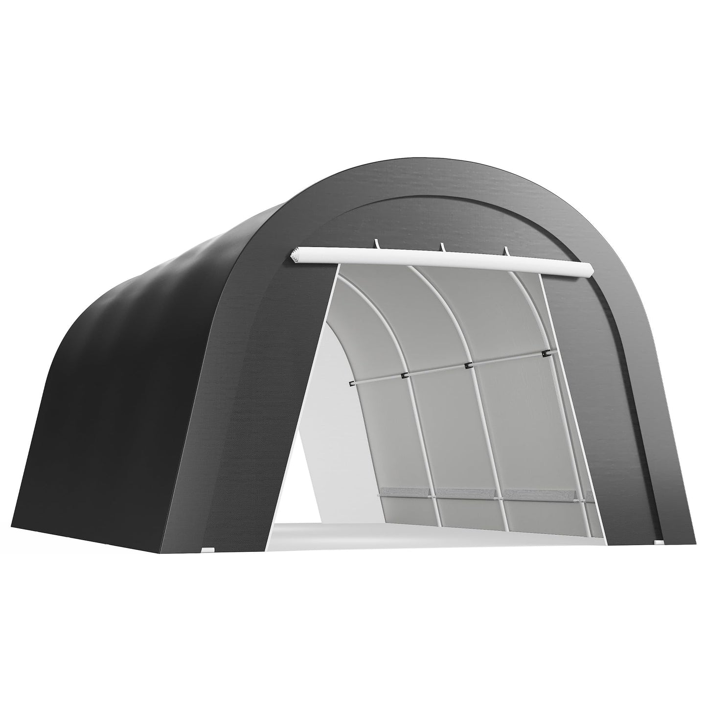 Heynemo 13' x 20' Heavy Duty Carport with Weatherproof PE Cover and Steel Frame, Portable Outdoor Car Canopy Party Tent with 2 Roll up Doors