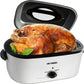 CozyHom 26 Quart Electric Roaster Oven Stainless Steel Portable Turkey Electric Roaster Oven, Self-Basting Lid Removable Insert Pot, Silver