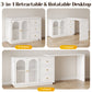 Heynemo Makeup Vanity Desk, Extendable Corner Vanity Makeup Table with 3 Drawers & 2 Door, Modern Dressing Table for Bedroom, Vanities for Women/Girls Bedroom (without Mirror)