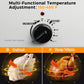 Superjoe 22 Quart Electric Roaster Oven with Visible & Self-Basting Lid, Large Turkey Roaster with Defrost Warm Function, Adjustable Temperature, Removable Pan Rack, Stainless Steel