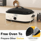 Superjoe 14QT Electric Roaster Oven, with Self-Basting Lid, Stainless Steel Roaster Pan, Silver-1