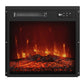 Heynemo 18" Electric Fireplace Insert, Recessed Fireplace Heater with Remote Control, Small Heater with Low Noise, Adjustable Temperature, 8H Timer, Adjustable Flame Brightness, 110V/1500W, Black