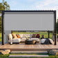 Heynemo 6'x 8' Outdoor Roller Shade, Cordless Patio Shade with Crank Handle, 95% UV Protection Outdoor Blind for Porch, Gazebo, Pergola, Gray