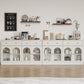 Heynemo Buffet Cabinet with Storage, 55.1" Large Sideboard Buffet Cabinet, Modern Kitchen Cabinet Display Cabinet with 2 Drawers and 4 Doors, Wood Coffee Bar Cabinet for Kitchen Dining Room, White