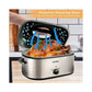 Superjoe 26 QT Electric Roaster Oven, Stainless Steel Turkey Roaster Pan, Self-Basting Lid Removable Insert Pot for Gathering and Dining