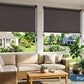 CozyHome Outdoor Roller Shade 6' x 8', Cordless Patio Shade with Crank Handle, 95% UV Protection, Aluminum Privacy Sun Shade for Patio, Brown