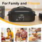 Superjoe 14 QT Electric Roaster Oven with Self-Basting Lid, Removable Pan and Rack, Stainless Steel, Black