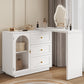 May in Color Extendable Makeup Vanity Desk with 3 Drawers & 1 Door