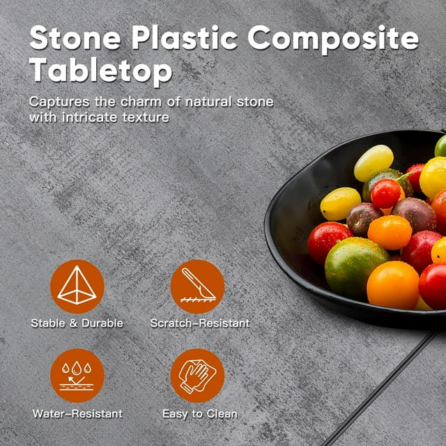 Royalcraft Patio Dining Expandable Table, 59"- 75" Aluminum Outdoor Dining Table, Rectangular Patio Table with Adjustable Feet, Metal Outdoor Table for 4-8 Person, Backyard Garden Porch Deck, Grey