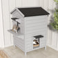 Outdoor Cat House for Multiple Cats, Wooden Cat Shelter with Weatherproof Roof, Large 2-Tier Cat Condo with Ventilation & Easy Access, Feral Cat House for Indoor or Outdoor Use