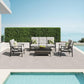 Royalcraft 4 Steel Water-resistant Outdoor Conversation Sets with Armchair and Sofa, Black/Grey