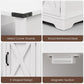Superjoe LED Nightstand Set of 1 with Charging Station, Bedside Table with Storage Cabinet and Shelf, Rustic End Table, Farmhouse Wooden Side Table, for Bedroom, Living Room, White