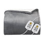 Royalcraft Heated Blanket Queen Size, Electric Throw Dual Control, 10 Heat Settings, 12 Hours Auto Off, Soft Flannel and Sherpa, Machine Washable, ETL Certified,Grey