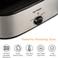 Superjoe 20 Quart Electric Roaster Oven with Self-Basting Lid & Removable Pan,Stainless Steel,Sliver,1 PCS